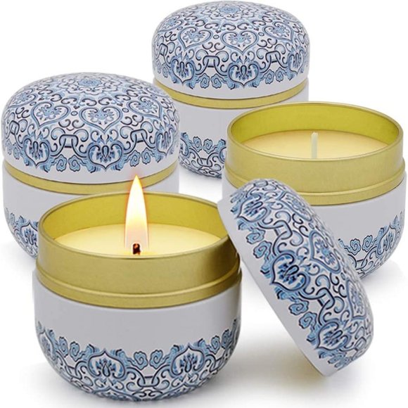 NEW 4pc Pack Citronella Scented Candle Gift Set - Picture 1 of 7